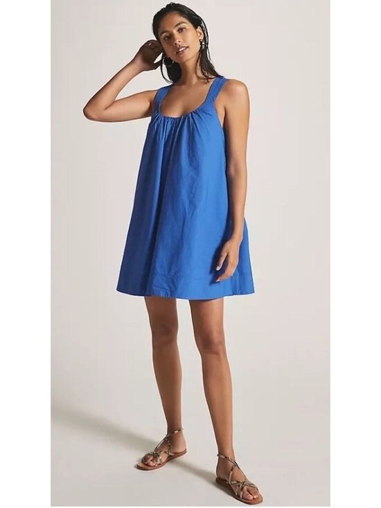 Anthropologie Dresses & Skirts - NWT Maeve by Anthropologie Cobalt Blue Pullover Crossback Mini Dress Small